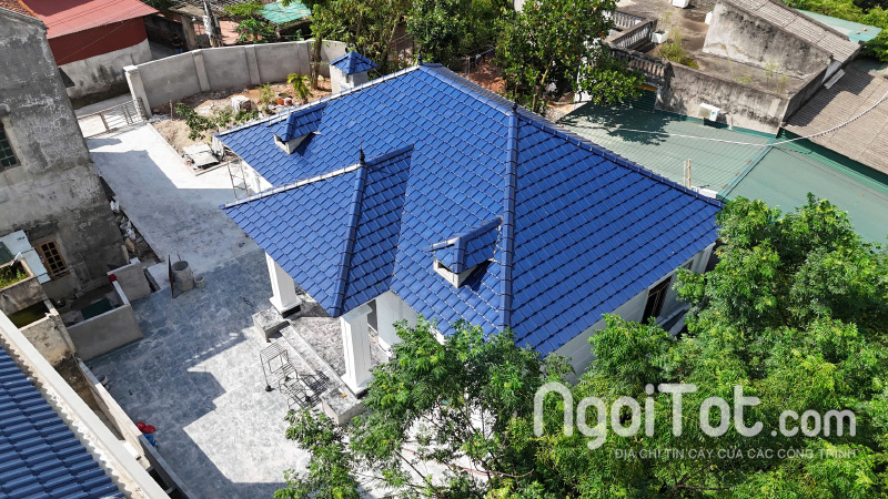 Mái biệt thự sử dụng Ngói phẳng Kentoza S12 – Viglacera Hạ Long